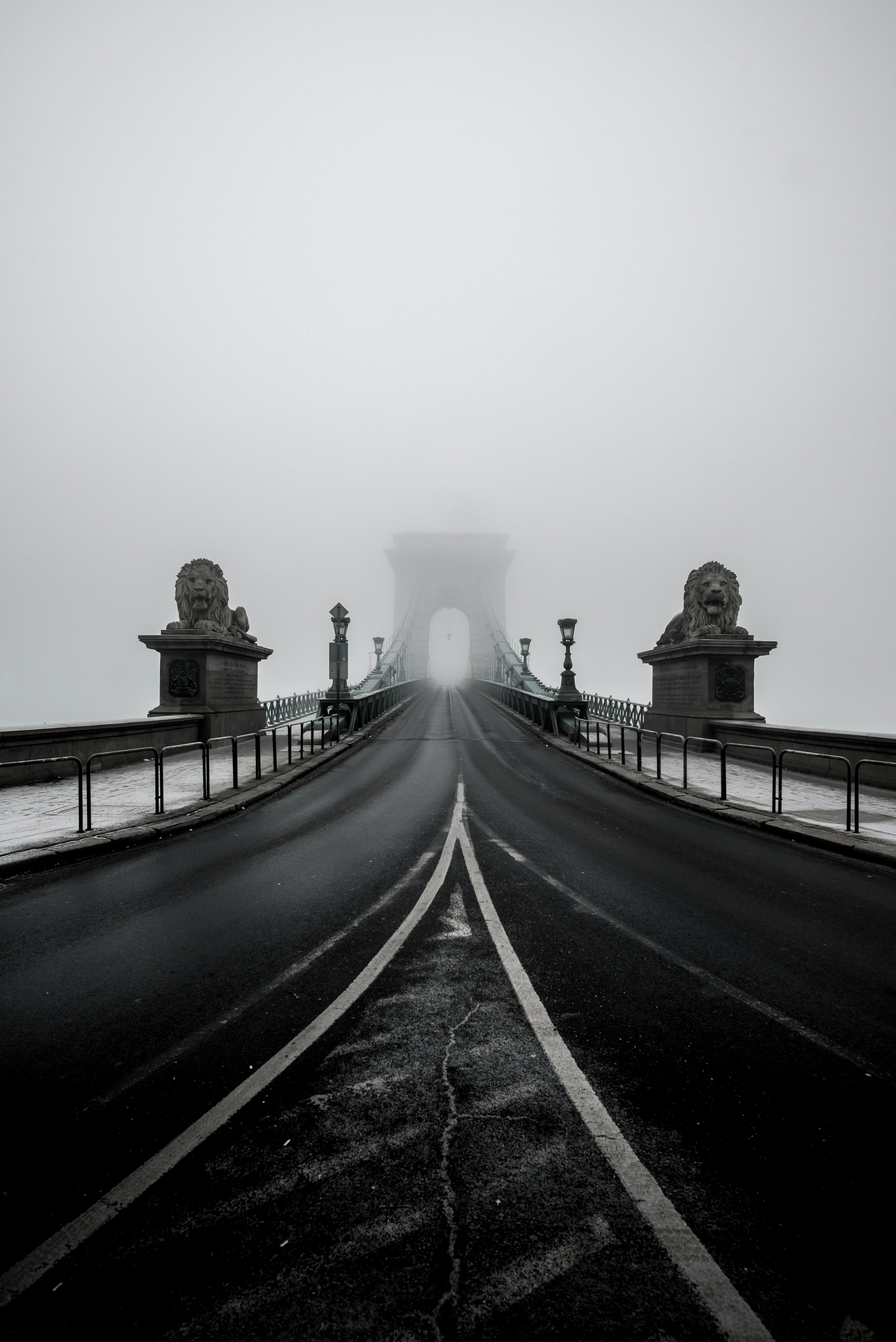 bridge with lion statues